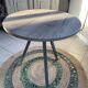 Table ronde bois pieds métal