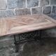 Table à manger bois et fer forgé