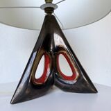 1950s ceramic table lamp, free form