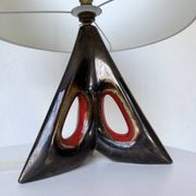 1950s ceramic table lamp, free form