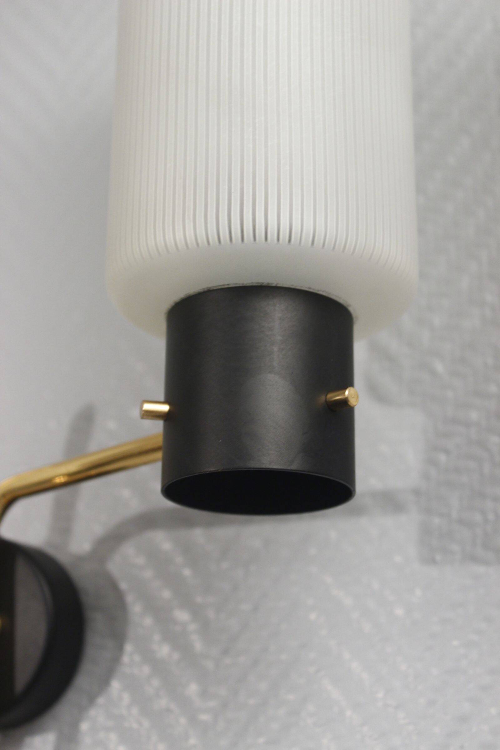 Pair of wall sconces 1950s style Arlus Lunel