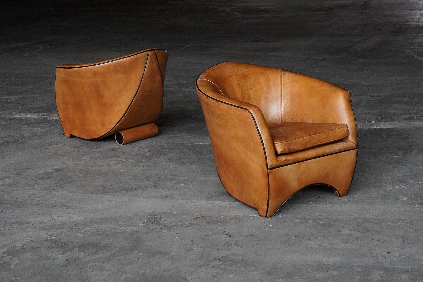 Vintage Lounge Chairs by Bart Van Bekhoven for Artistiek, 1990s, Set of 2