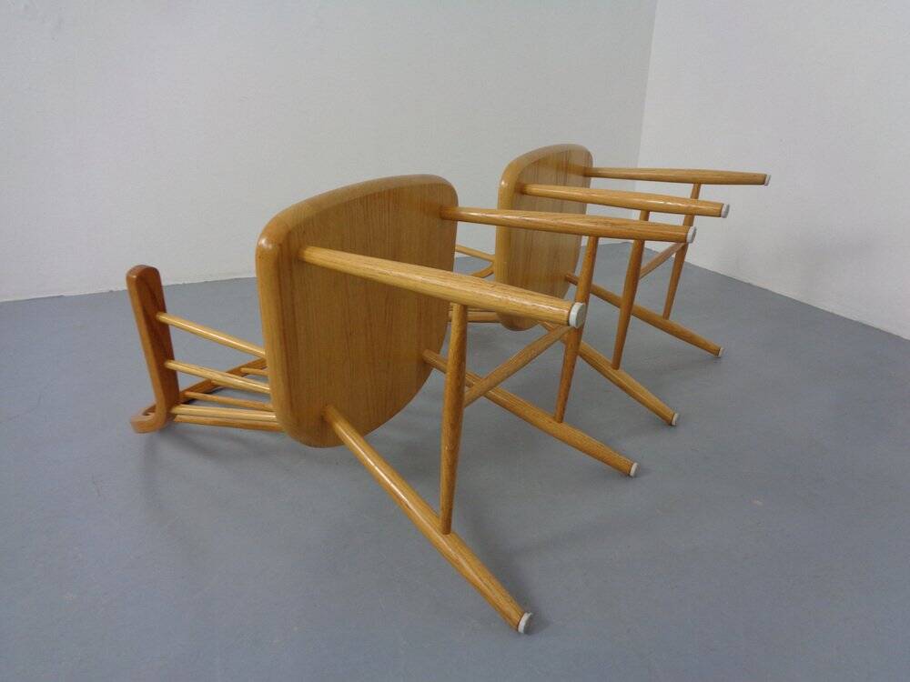 Set of oak armchairs by Erik Ole Jørgensen for Tarm Stole Møbelfabrik.