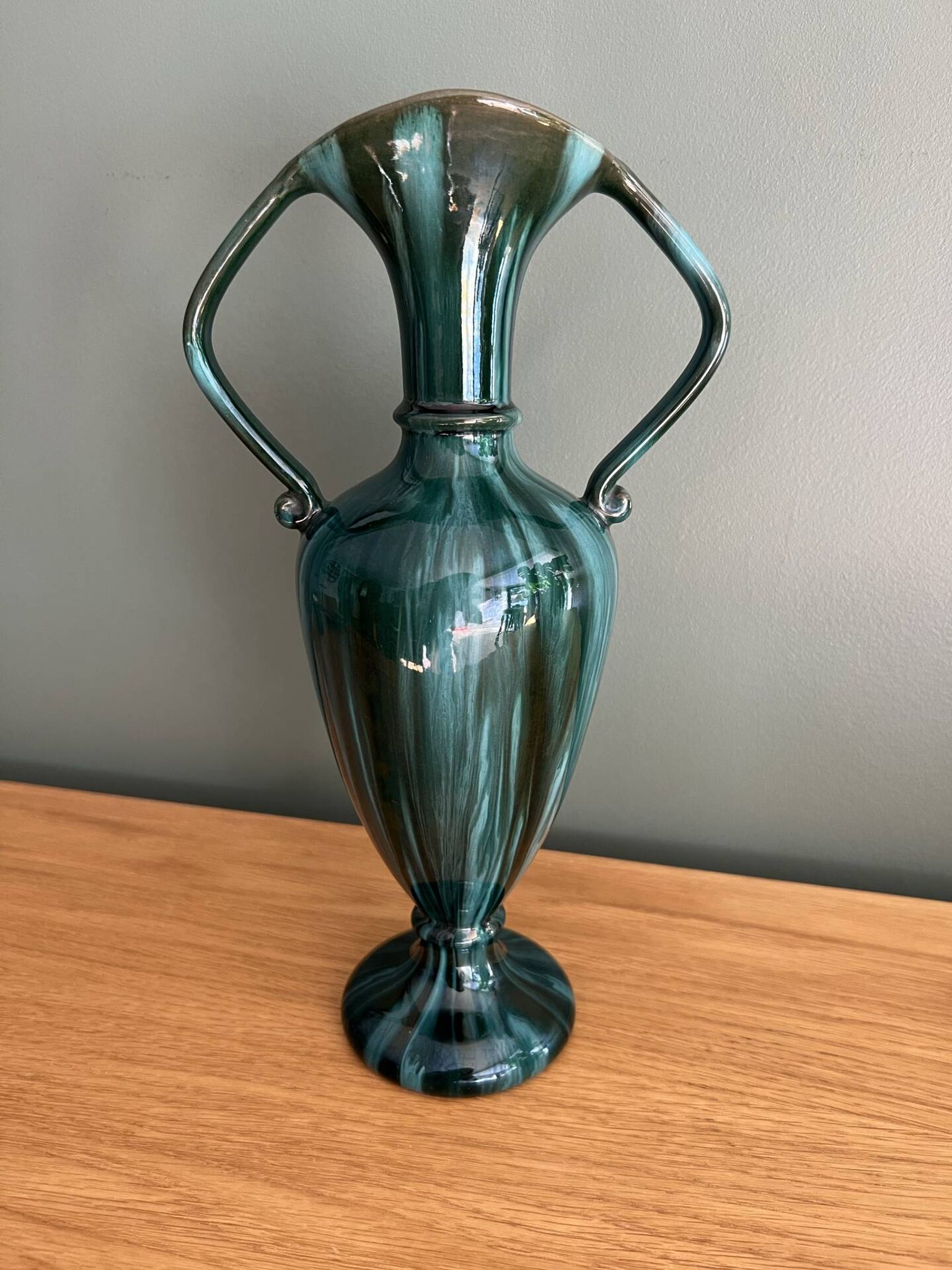 Art Nouveau vase with double handles from Vallauris - Jérôme Massier