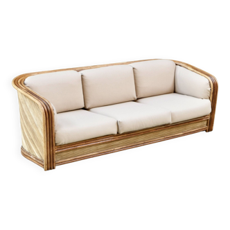Maugrion rattan sofa for Roche Bobois, 1970s