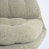 Green swivel Scandinavian armchair