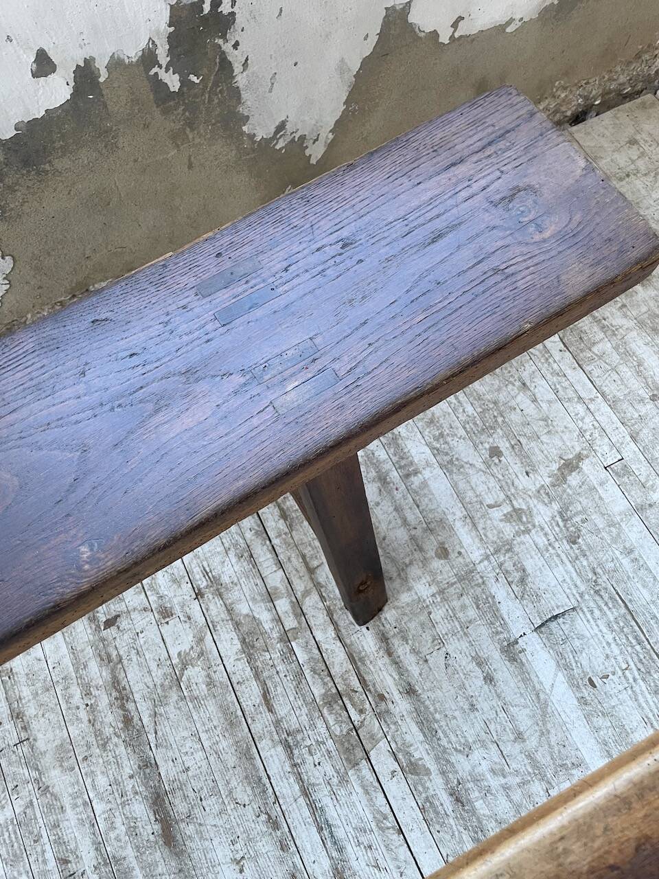 Pair of benches in walnut and solid oak 230 cm