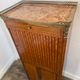 Louis XVI music cabinet, marquetry, brass gallery, marble top