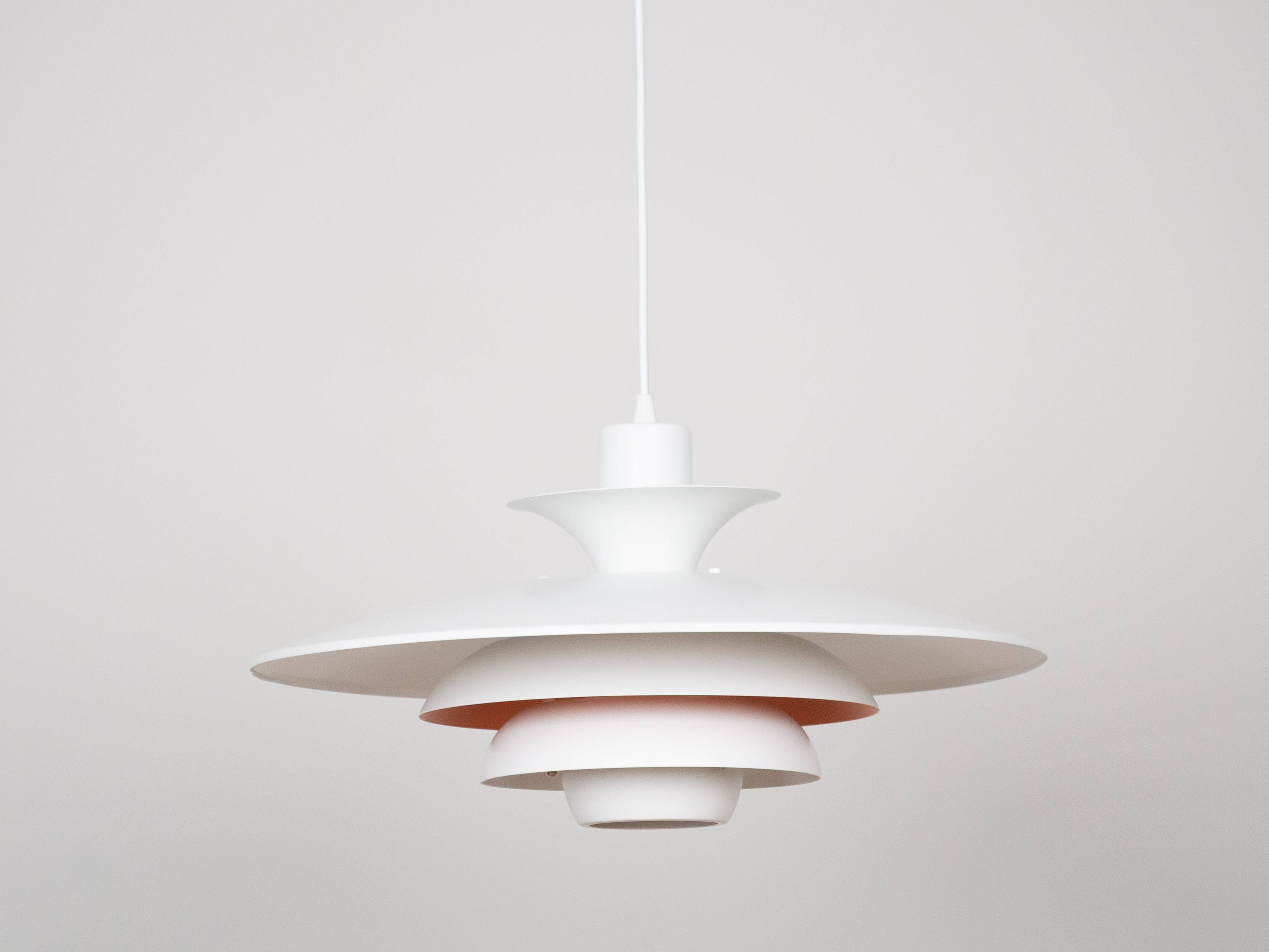 Danish vintage pendant lamp Sofie by Kurt Wiborg, Jeka, 1980s