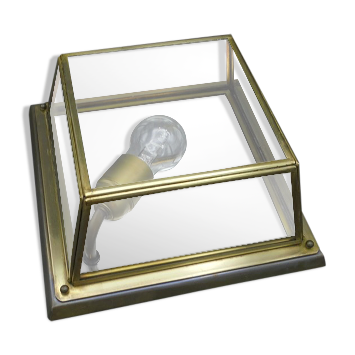 Square sconce with mirror background