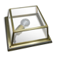 Square sconce with mirror background
