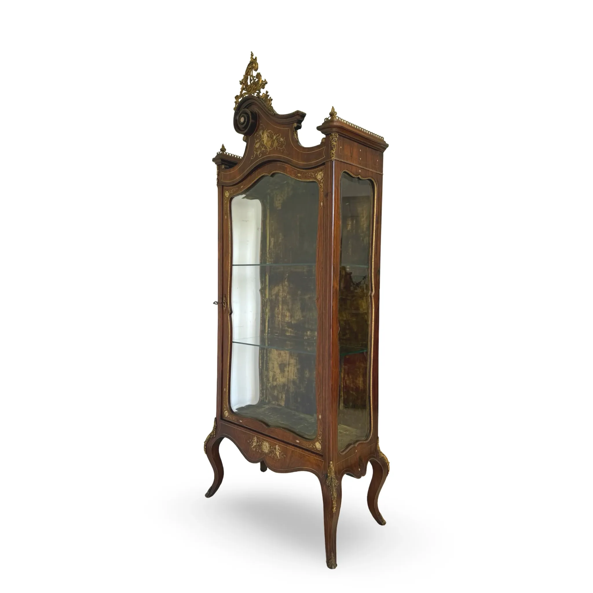 Elegant antique display cabinet, dating to 19th century