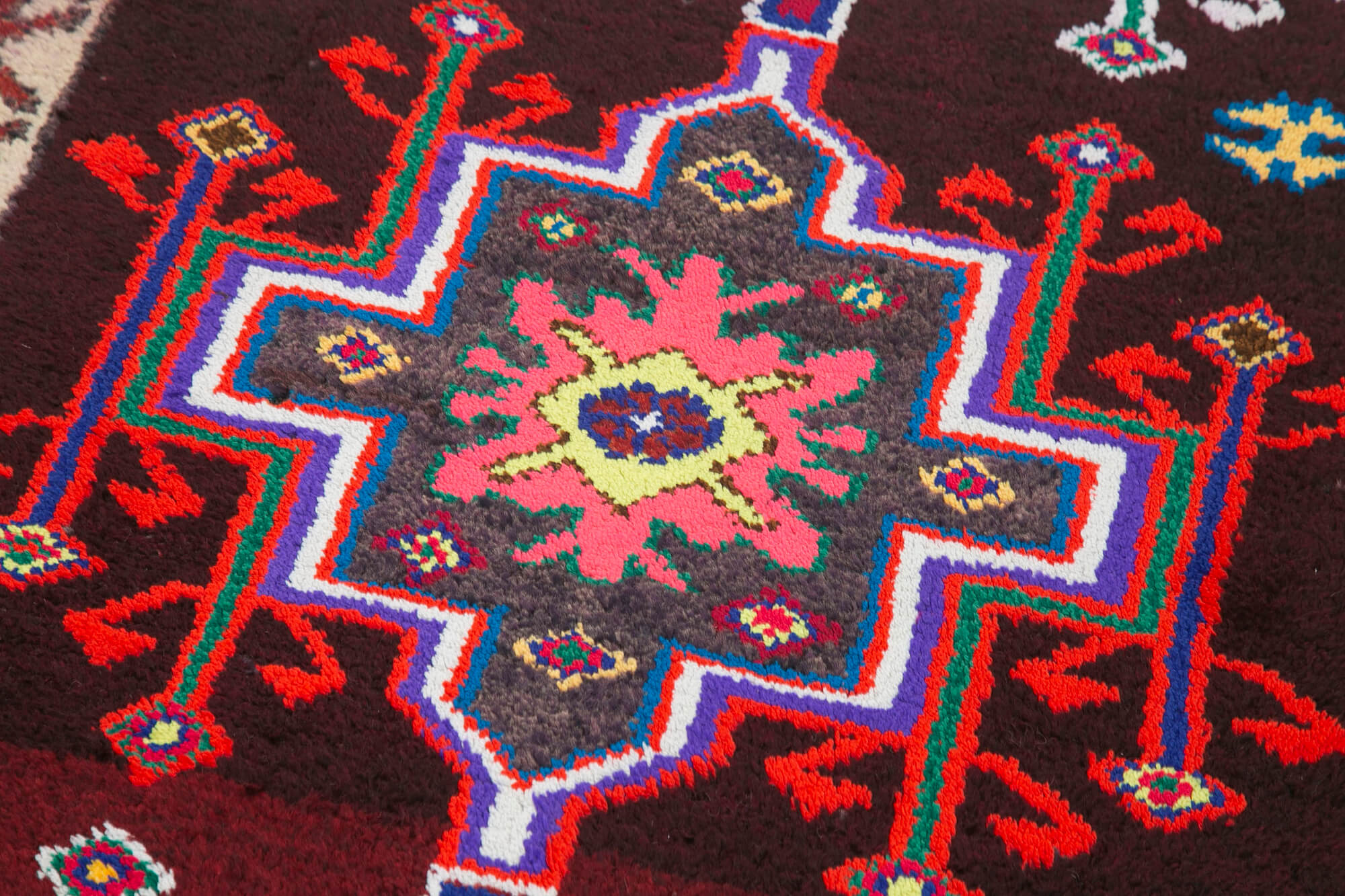 Hand-knotted one-of-a-kind turkish multicolor runner rug 90 cm x 337 cm