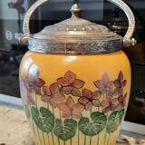 Art nouveau glass cookie jar