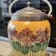 Art nouveau glass cookie jar
