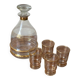Vintage liqueur service with gold trim