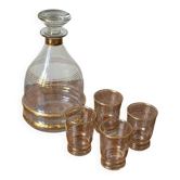 Service à liqueur vintage liseré doré