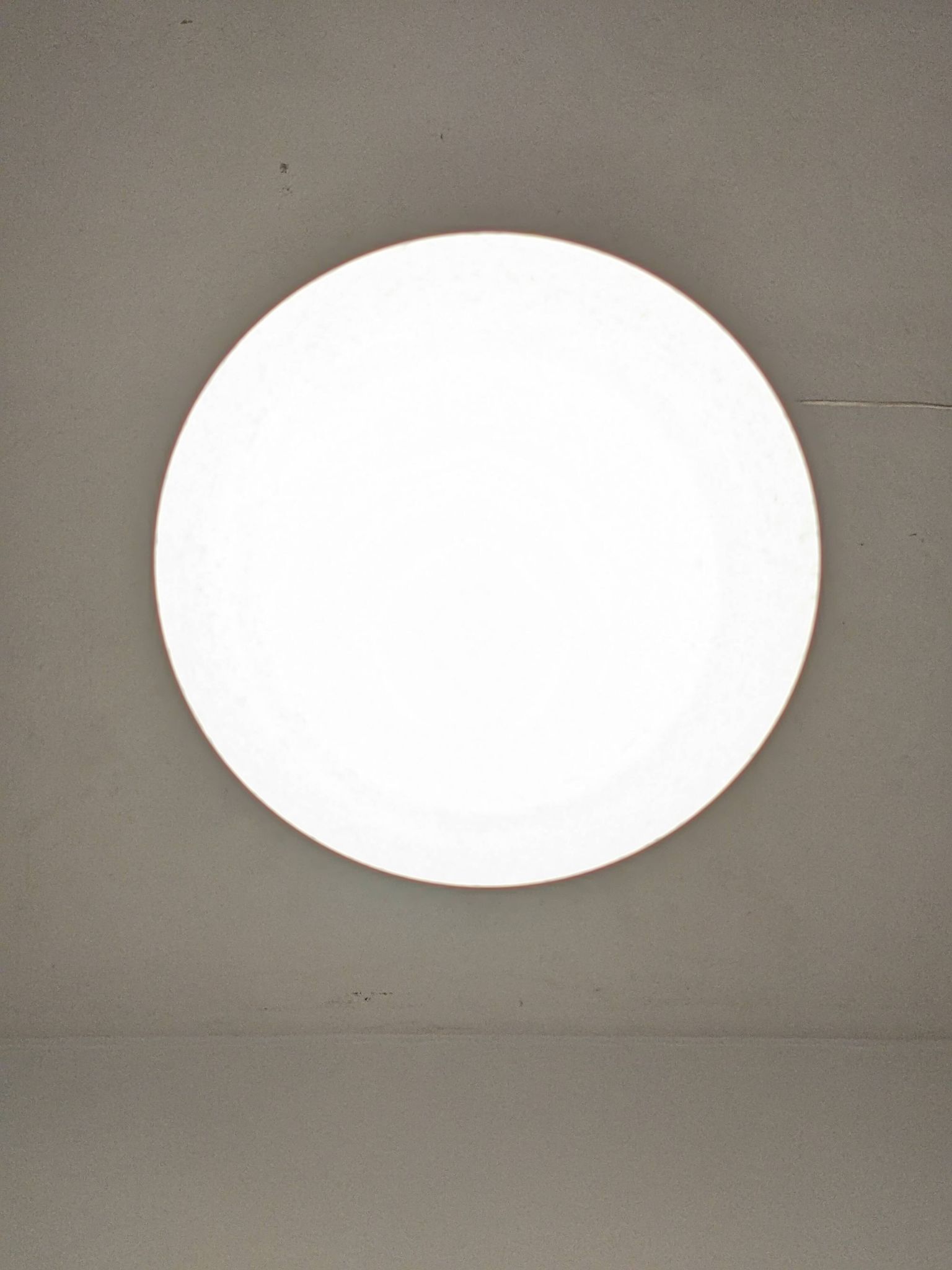 Art Deco glass suspension from Clichy, speckled white, France circa 1920.