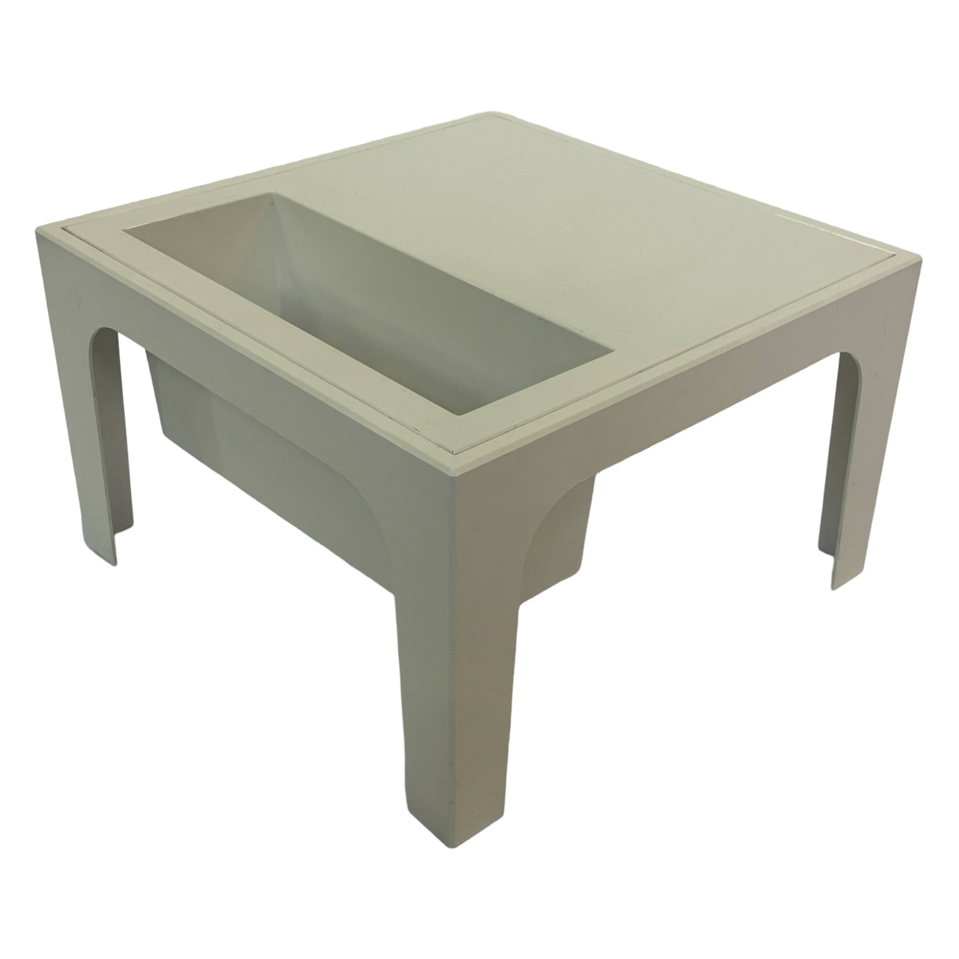 Vintage table with magazine holder, 70s space age