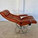 Vintage retro Ekornes Stressless reclining lounge chair & stool 1960s