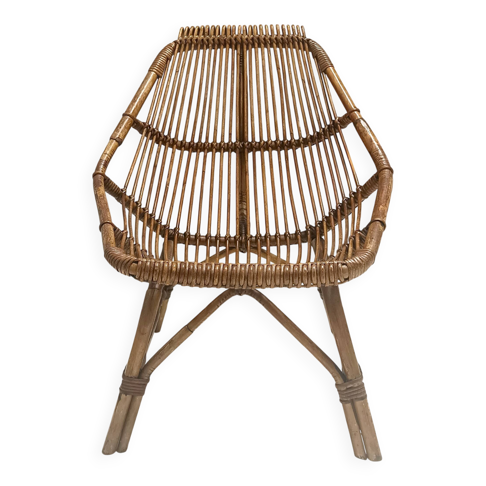 Bamboo Lounge Chair Attr. to Bonacina