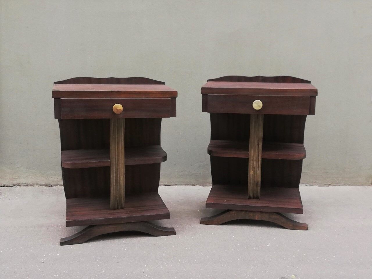 Pair of Art Deco bedside tables 1930s