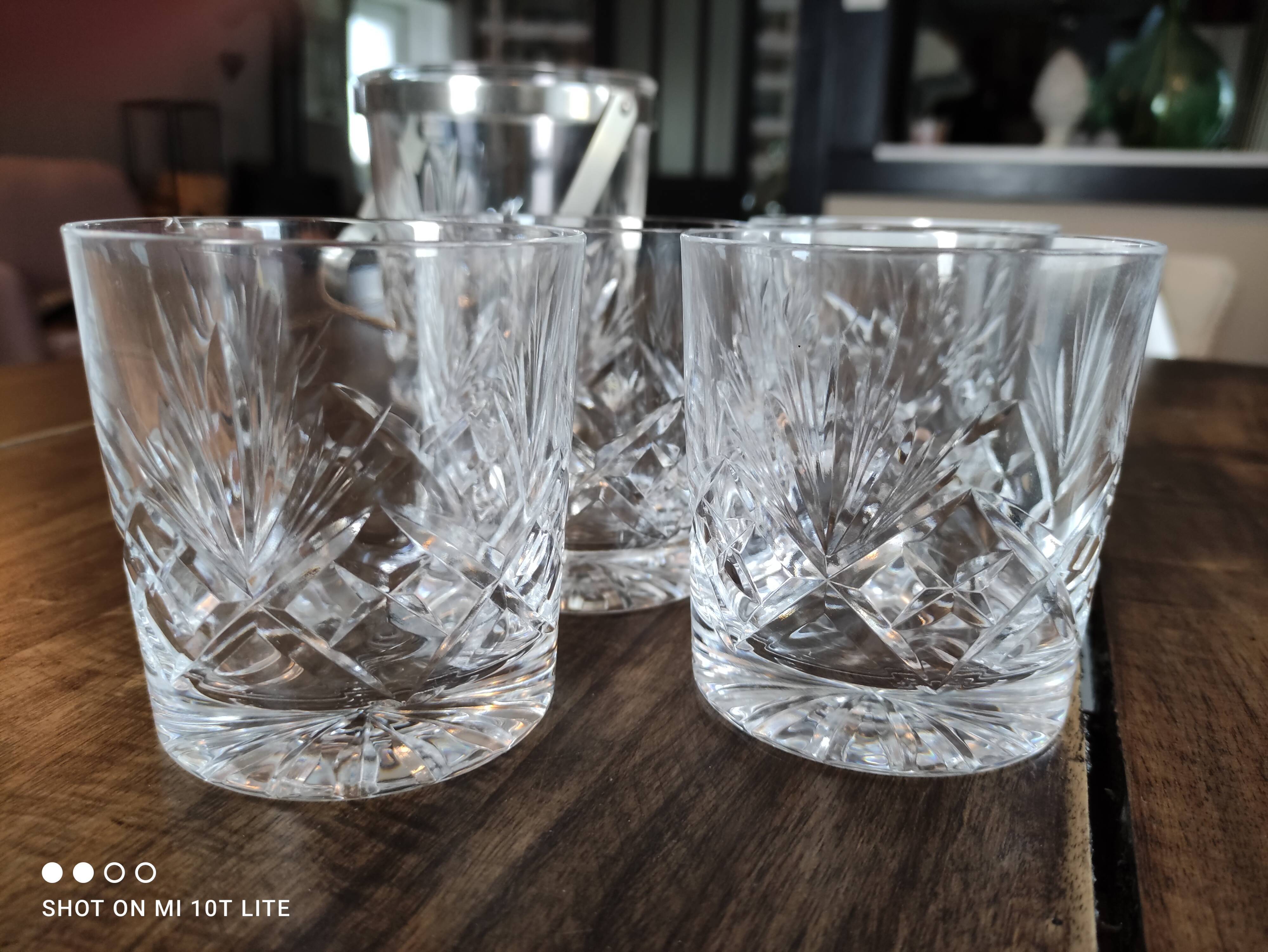Whisky service 5 pieces in chiseled crystal