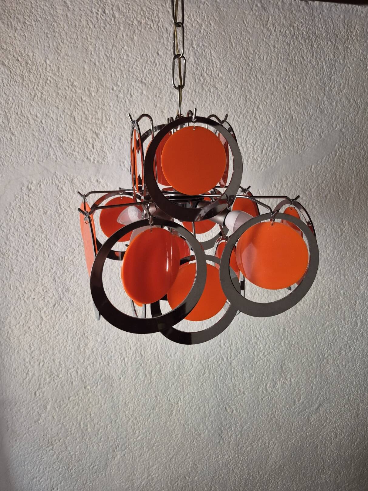 Vintage orange and chrome suspension