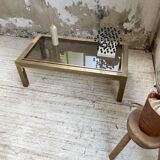 Table basse en laiton années 60