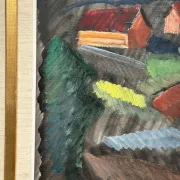 Large Original Swedish Oil on Canvas – “Landscape” by Bror Göransson – Signed – Vintage & Framed – 83 × 63 cm (32.7" × 24.8")