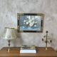 Chandelier fleurs en laiton