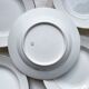 5 deep plates in white and gold Limoges porcelain