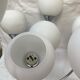 Chandelier 8 white opalines