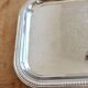 Rectangular silver-plated serving tray - Beaded edge