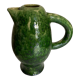 XL vase pitcher in green glazed clay Vallauris 1960