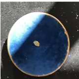 Empty pocket in yellow onyx from Mexico