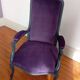 Voltaire armchair from the 19th century, purple velvet