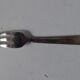 Old box 12 dessert forks in silver metal