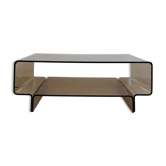 Coffee table / accent piece in smoked plexiglass, 1970s