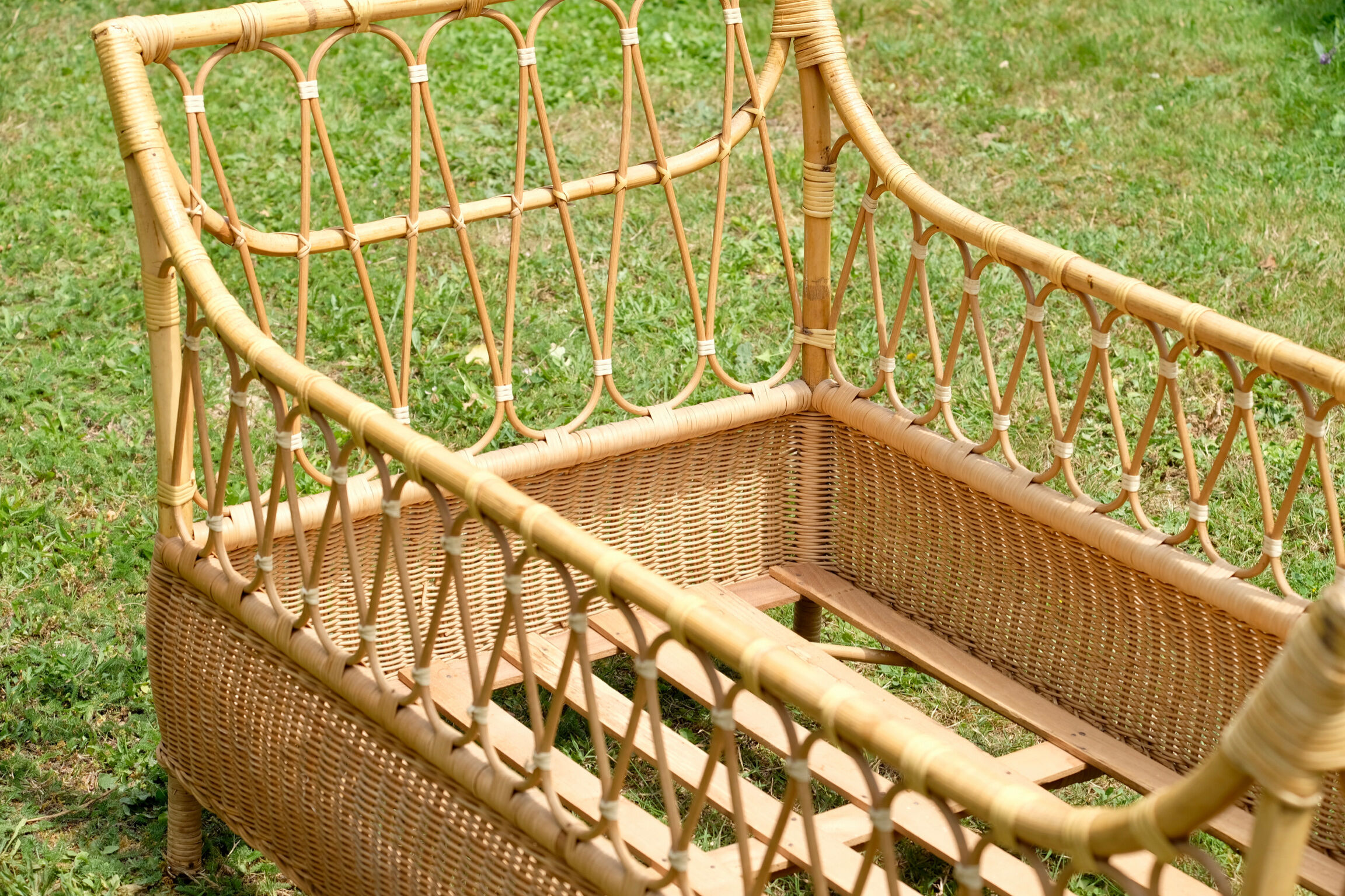Bamboo bed rattan