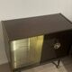 Wood and brass bar cabinet, 1950s.
