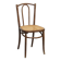 Bistro chair with a woven cane seat