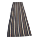 Couverture en kilim en laine turque Oushak à rayures, sku 3776