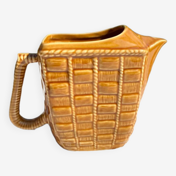 Glazed ceramic water pitcher
