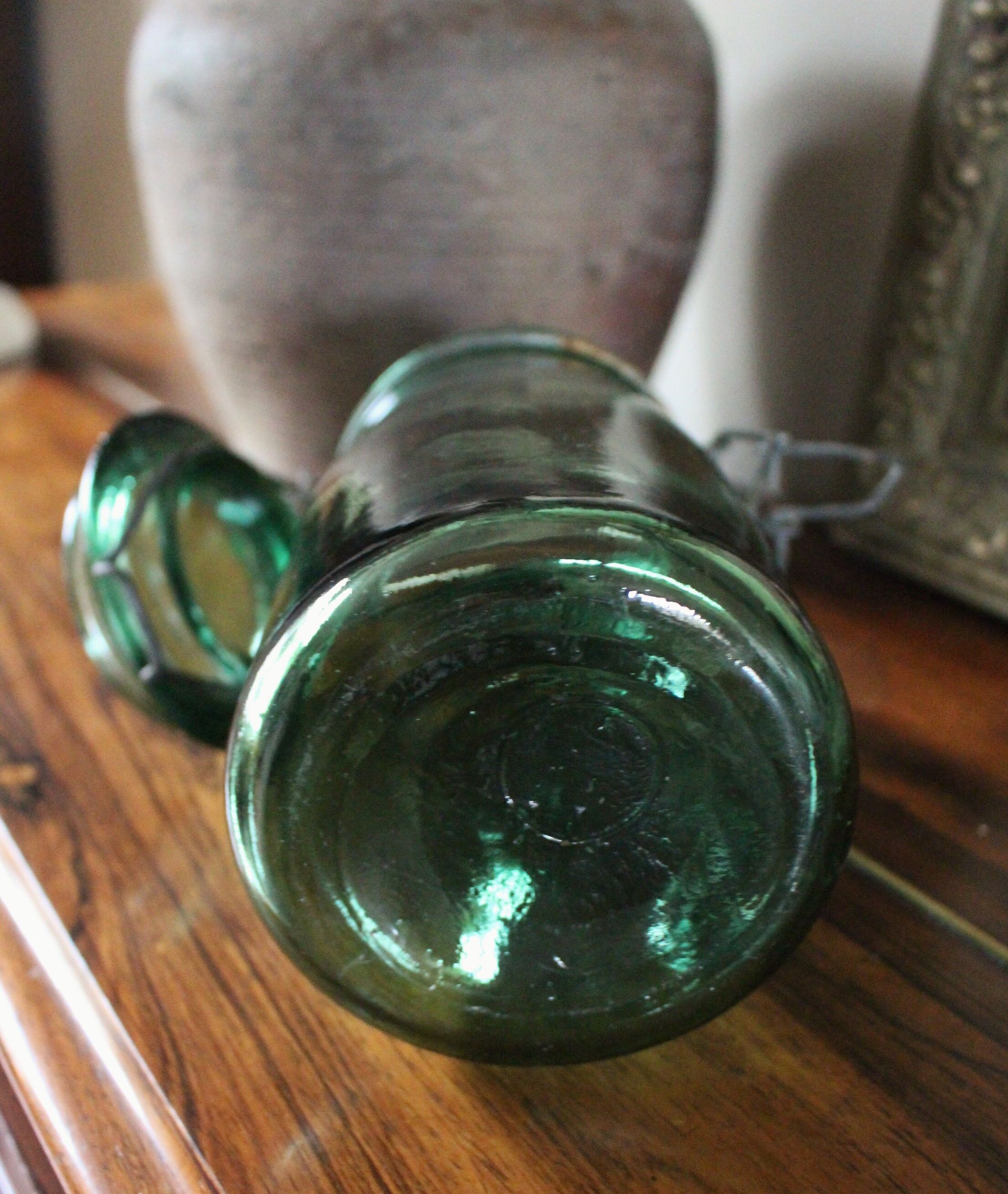 Ideal Green Glass Jar 1L