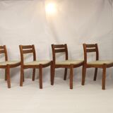 Set of 4 chairs dyrlund year 60 in teak
