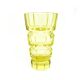 Art Deco vase, yellow crystal, design by J. Hoffmann, Moser, Czechoslovakia, 1930s