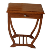 Art Deco pedestal table wood and copper