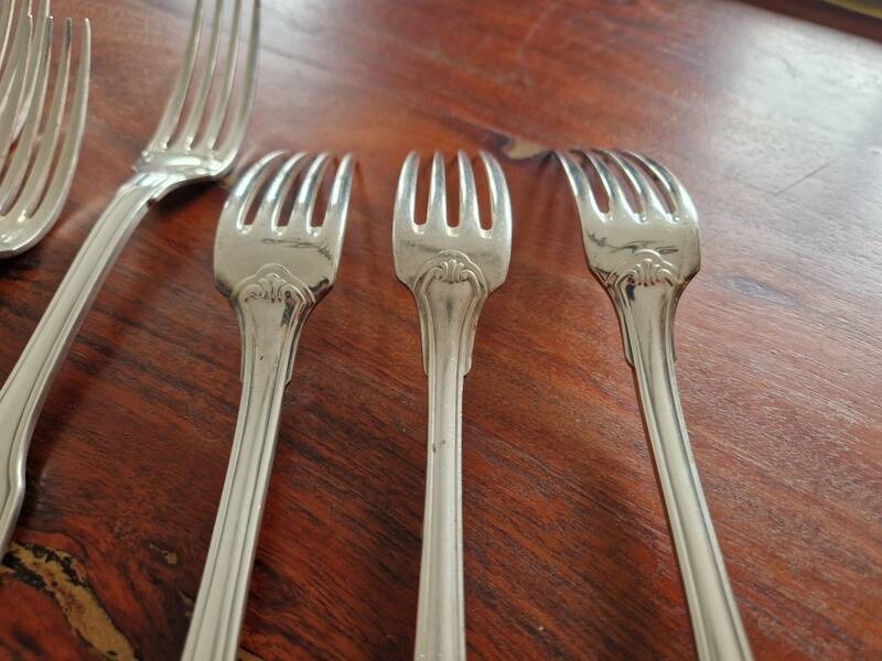 Christofle, Paris - Set of 12 table forks - Vendôme model