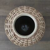 Sandstone/wicker vase